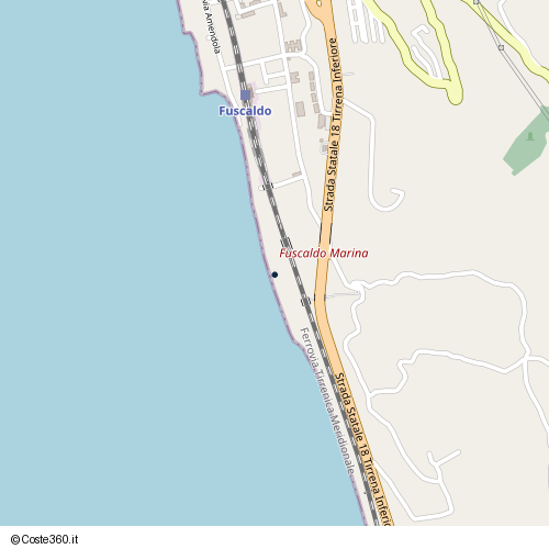 Posizione della spiaggia Spiaggia nei pressi di Strada Statale 18 Tirrena Inferiore, Fuscaldo Marina, Fuscaldo, 87024