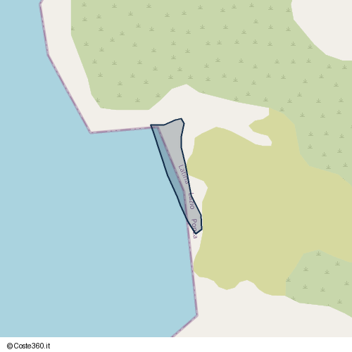 Posizione della spiaggia Spiaggia nei pressi di Ponza