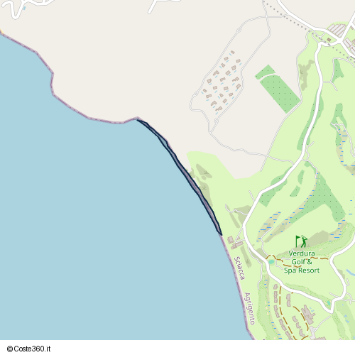 Posizione della spiaggia Spiaggia nei pressi di Strada statale Sud Occidentale Sicula, Sciacca, 92019