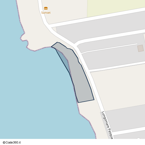 Posizione della spiaggia Spiaggia nei pressi di Riviera Lanterna, Vittoria, 97019