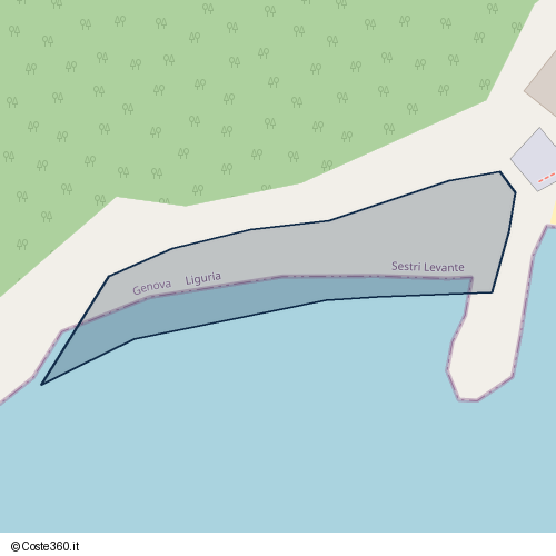 Posizione della spiaggia Spiaggia nei pressi di Sestri Levante, 16039