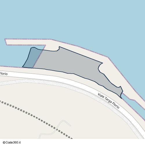 Posizione della spiaggia Spiaggia nei pressi di Viale Targa Florio, Termini Imerese, 90018