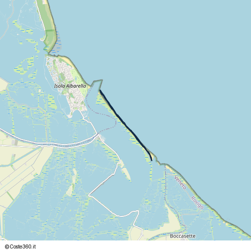 Posizione della spiaggia Spiaggia nei pressi di Porto Viro, 45014