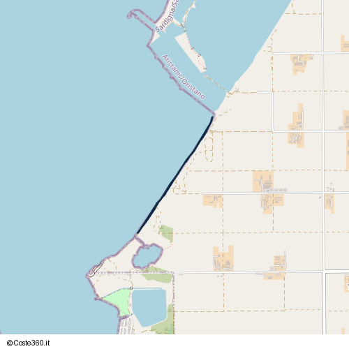 Posizione della spiaggia Spiaggia nei pressi di Strada 8 Ovest, Arborea, 09092