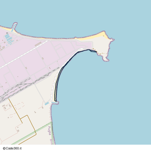 Posizione della spiaggia Spiaggia nei pressi di Brindisi