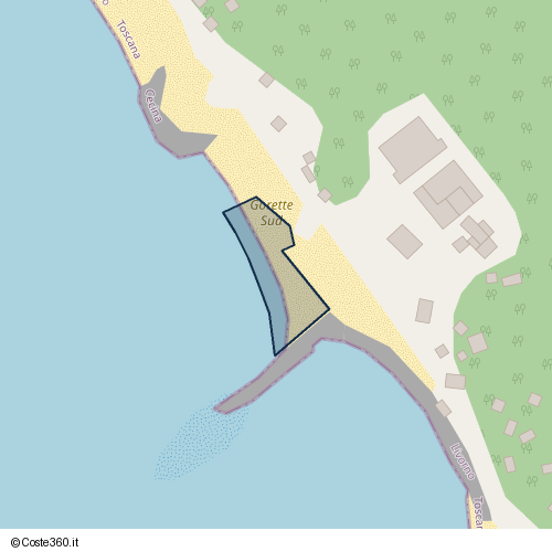 Posizione della spiaggia Spiaggia nei pressi di Via Guado alle Vacche, Marina di Cecina, Cecina, 57023