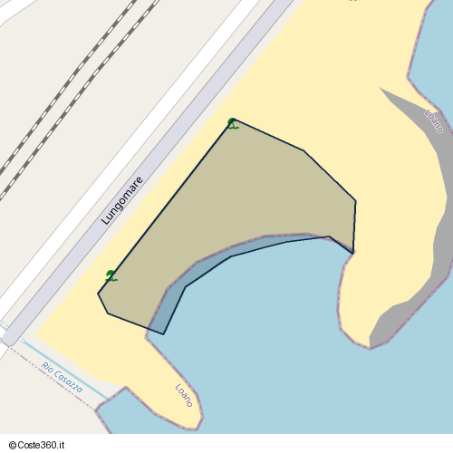 Posizione della spiaggia Spiaggia nei pressi di Lungomare, Loano, 17025