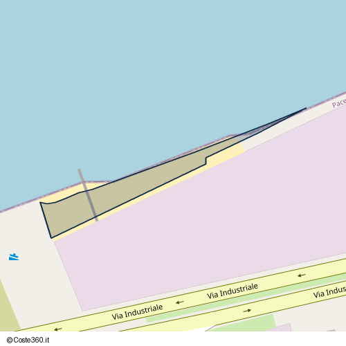 Posizione della spiaggia Spiaggia nei pressi di Via Industriale, Pace del Mela, 98042