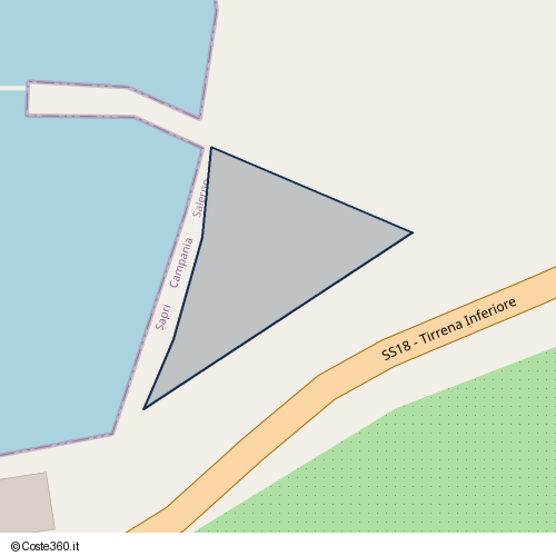 Posizione della spiaggia Spiaggia nei pressi di SS18 - Tirrena Inferiore, Sapri, 84073