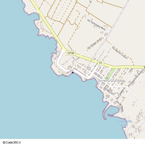 Posizione della spiaggia Spiaggia nei pressi di Strada Provinciale 38 Mazara del Vallo-Granitola, Mazara del Vallo, 91026