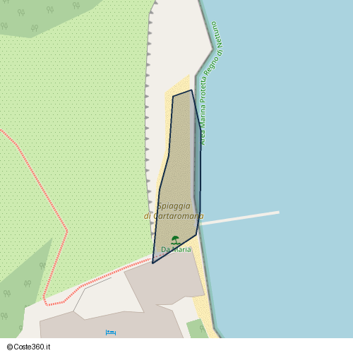 Posizione della spiaggia Spiaggia nei pressi di Via Vecchia Cartaromana, Ischia, 80077