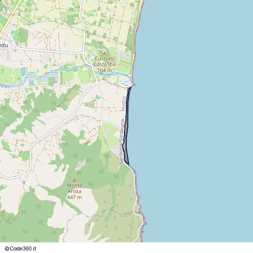Posizione della spiaggia Spiaggia nei pressi di Via Lumgomare, Cardedu, 08040