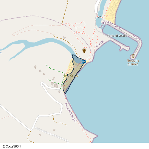 Posizione della spiaggia Spiaggia nei pressi di Durgali/Dorgali, 08022