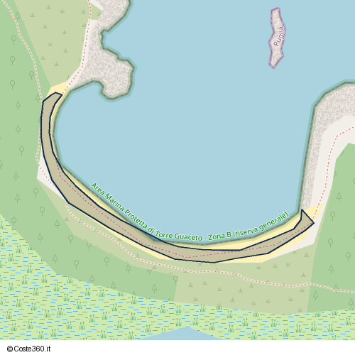 Posizione della spiaggia Spiaggia nei pressi di Carovigno