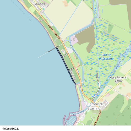 Posizione della spiaggia Spiaggia nei pressi di Scarlino, 58020