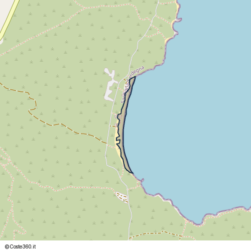 Posizione della spiaggia Spiaggia nei pressi di SP94, Olbia