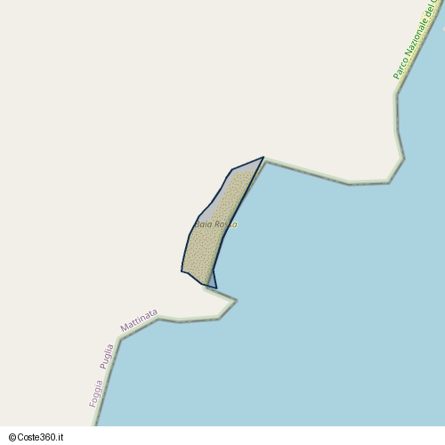 Posizione della spiaggia Spiaggia nei pressi di Litoranea, Mattinata