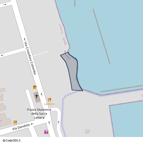 Posizione della spiaggia Spiaggia nei pressi di Via Nino Arcidiacono, Riposto, 95018