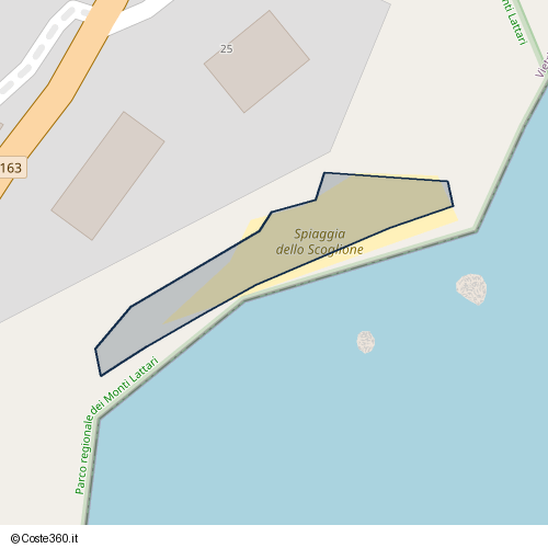 Posizione della spiaggia Spiaggia nei pressi di Via Madonna dell'Arco 25, Vietri sul Mare, 84019