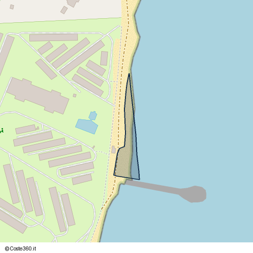 Posizione della spiaggia Spiaggia nei pressi di Strada Nord, Rosolina Mare, 45010