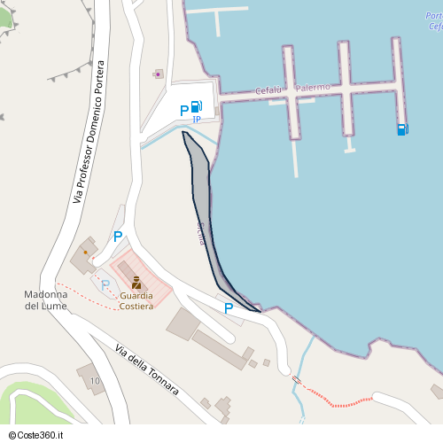 Posizione della spiaggia Spiaggia nei pressi di Cefalù, 90015