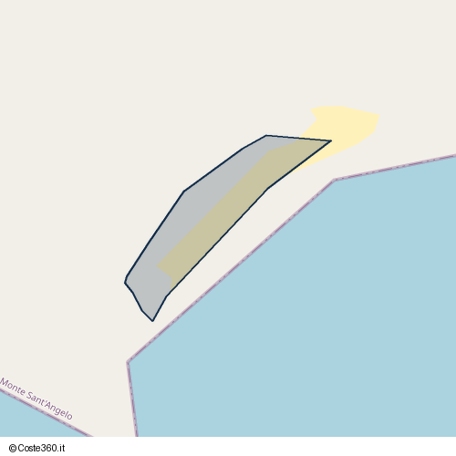 Posizione della spiaggia Spiaggia nei pressi di Garganica, Monte Sant'Angelo