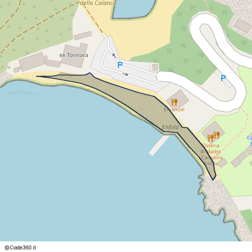 Posizione della spiaggia Spiaggia nei pressi di SP27, Portoferraio, 57037