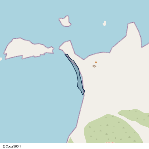 Posizione della spiaggia Spiaggia nei pressi di Ponza, 04027