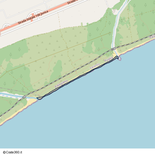 Posizione della spiaggia Spiaggia nei pressi di Palagiano