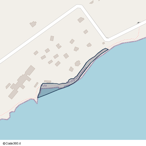 Posizione della spiaggia Spiaggia nei pressi di Pula, 09050