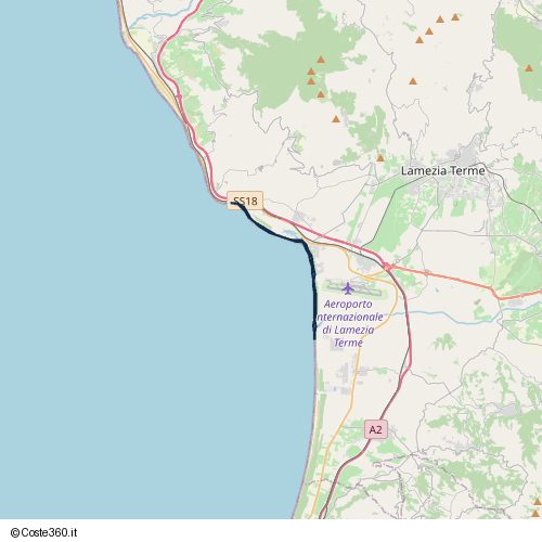 Posizione della spiaggia Spiaggia nei pressi di Lamezia Terme, 88060