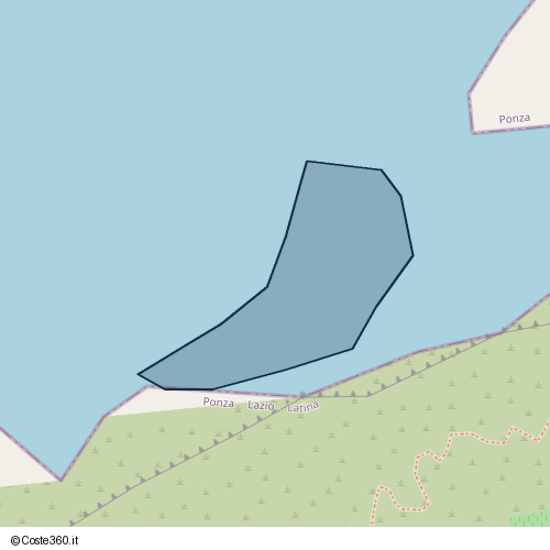 Posizione della spiaggia Spiaggia nei pressi di Chiusura della Provincia di Latina, Ponza, 04027