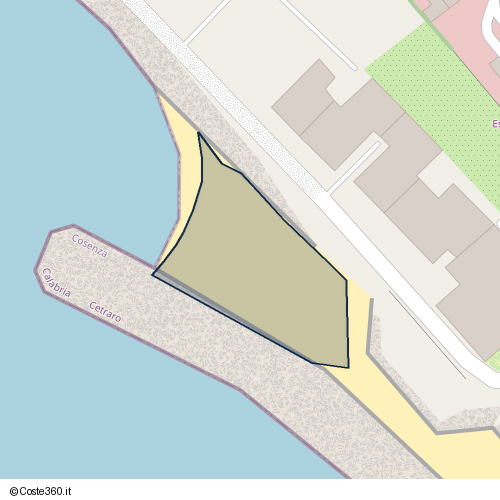 Posizione della spiaggia Spiaggia nei pressi di Santa Lucia, Cetraro, 87022