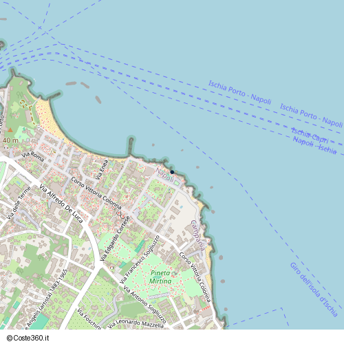 Posizione della spiaggia Spiaggia nei pressi di Ischia, 80077