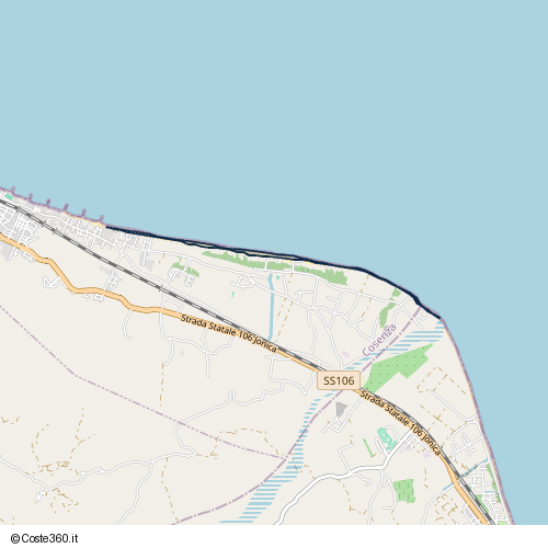 Posizione della spiaggia Spiaggia nei pressi di Cariati