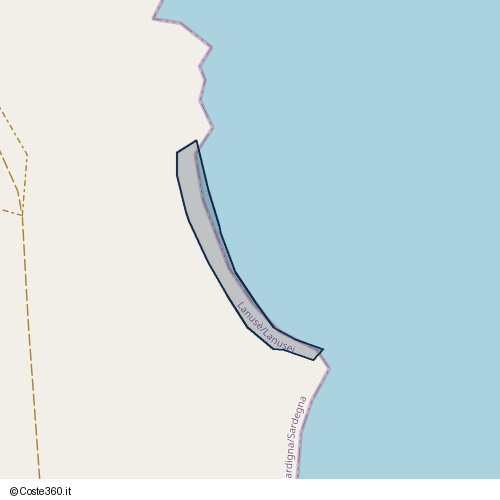 Posizione della spiaggia Spiaggia nei pressi di Località S'Utturu e S'Olia, Tertenia, 08047