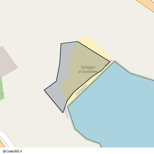 Posizione della spiaggia Spiaggia nei pressi di Strada Statale Amalfitana, Maiori, 84019