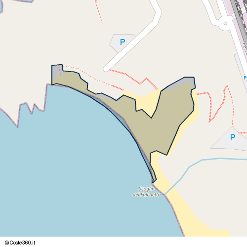 Posizione della spiaggia Spiaggia nei pressi di Maratea, 85046