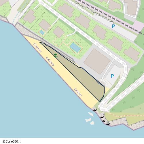 Posizione della spiaggia Spiaggia nei pressi di Cetraro, 87022