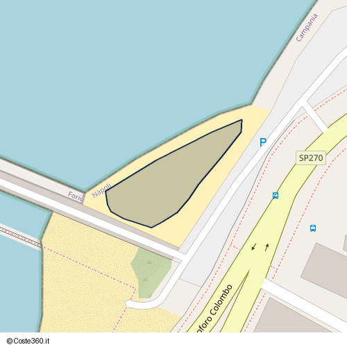 Posizione della spiaggia Spiaggia nei pressi di Via Cristoforo Colombo, Forio, 80075