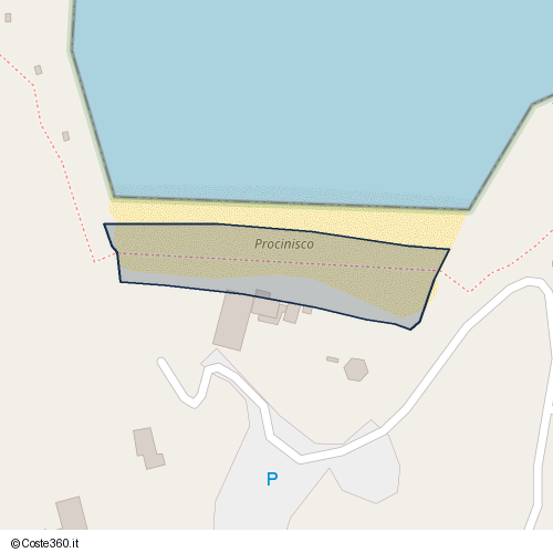 Posizione della spiaggia Spiaggia nei pressi di loc. S.Nicola, Peschici