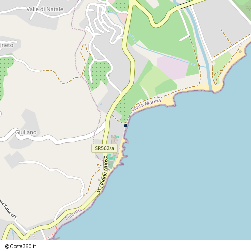 Posizione della spiaggia Spiaggia nei pressi di Via Rione Nuovo, Santa Marina, 84067