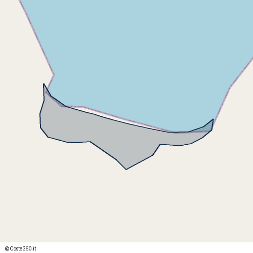 Posizione della spiaggia Spiaggia nei pressi di Diramazione per Punta Raisi, Cinisi, 90045