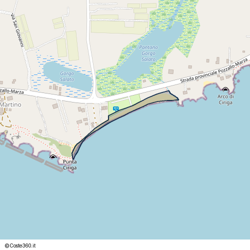 Posizione della spiaggia Spiaggia nei pressi di Strada provinciale Pozzallo-Marza, Ispica, 97014