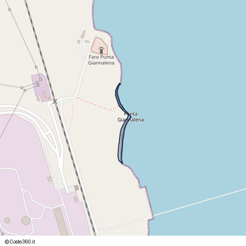 Posizione della spiaggia Spiaggia nei pressi di Augusta, 96011