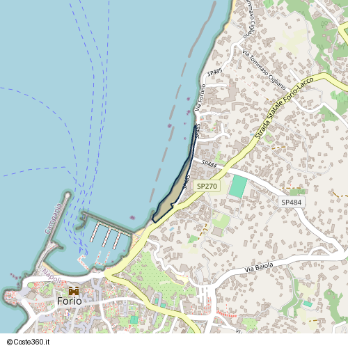 Posizione della spiaggia Spiaggia nei pressi di SP485, Forio, 80075