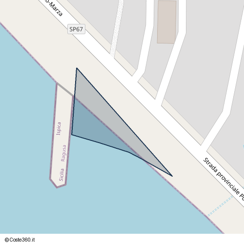 Posizione della spiaggia Spiaggia nei pressi di Strada provinciale Pozzallo-Marza, Ispica, 97014