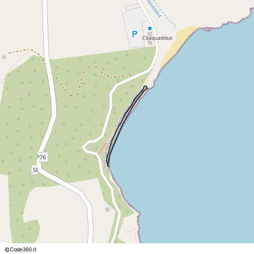 Posizione della spiaggia Spiaggia nei pressi di Santu Antiogu/Sant'Antioco, 09017