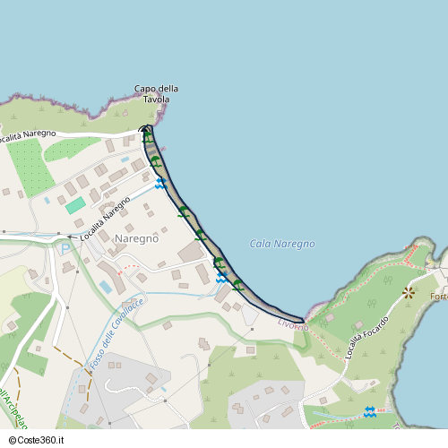 Posizione della spiaggia Spiaggia nei pressi di Località S. Francesco, Capoliveri, 57036