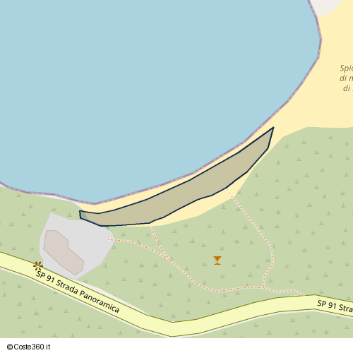 Posizione della spiaggia Spiaggia nei pressi di SP 91 Strada Panoramica, La Maddalena, 07024